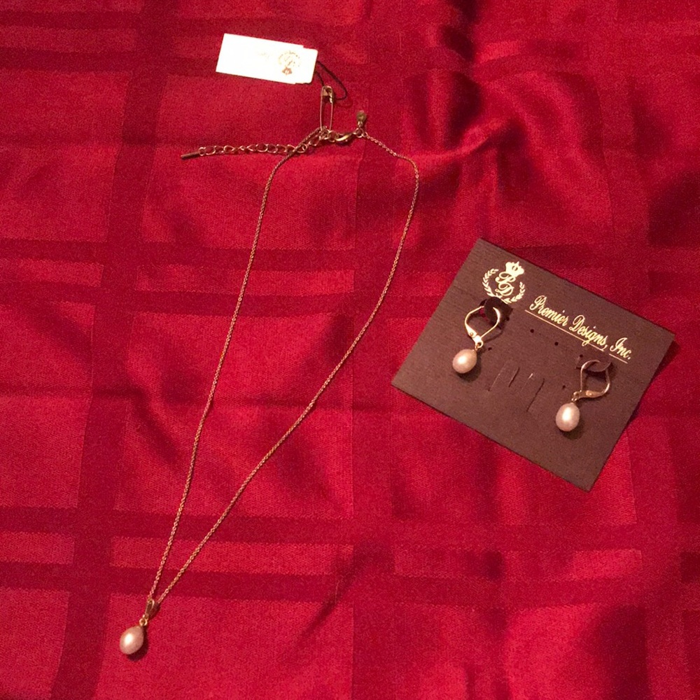 NWT “Cloud Nine” necklace and earrings - Elegant!
